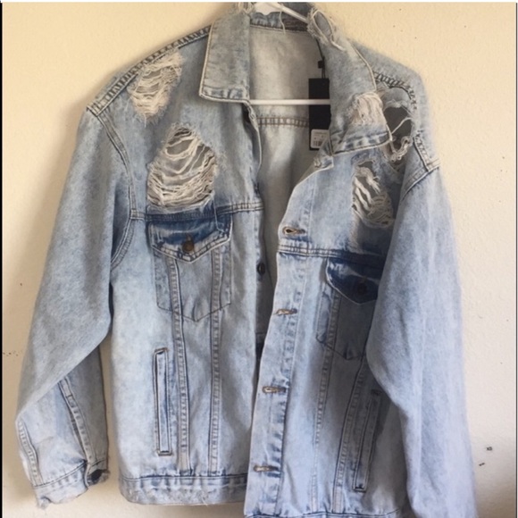 LF Madison Audrey Distressed Denim Jacket Jean Jacket Light Wash LF Carmar Jean - Picture 2 of 3